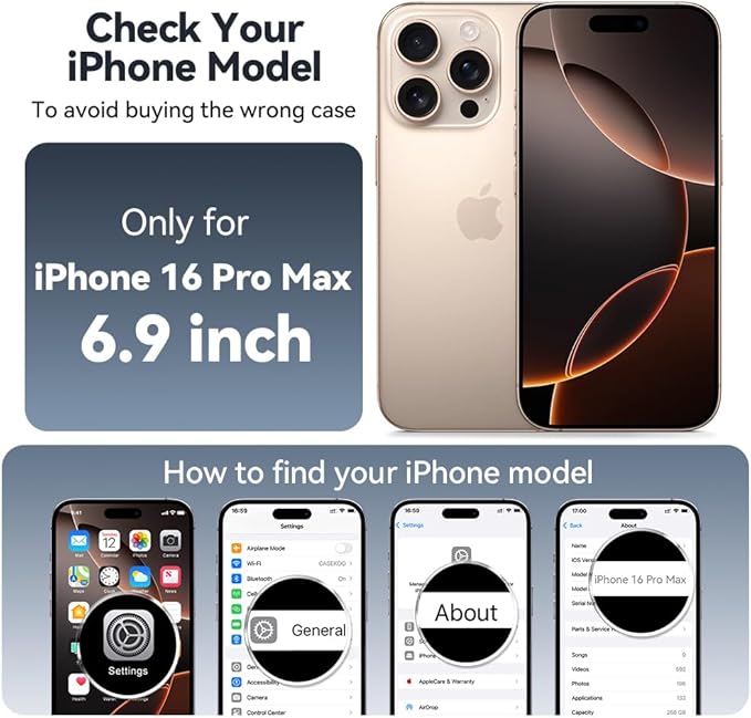CASEKOO Designed for iPhone 16 Pro Max Case with Magnetic Invisible Stand [Military Drop Protection] [Compatible with MagSafe] Shockproof Slim Translucent Matte Promax Case 6.9 Inch，Translucent White