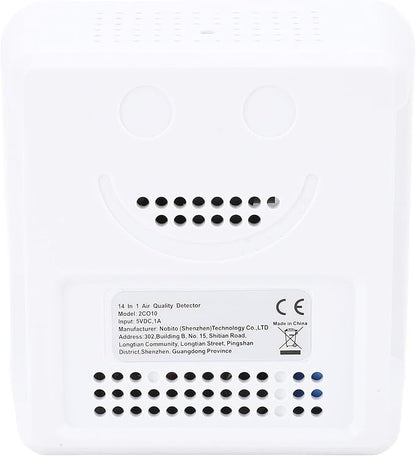 MAVIS LAVEN Smart Air Quality Detector, Portable 14 in 1 Indoor Monitor with Sensors for PM2.5 VOCs Temperature Humidity for Home Office Travel