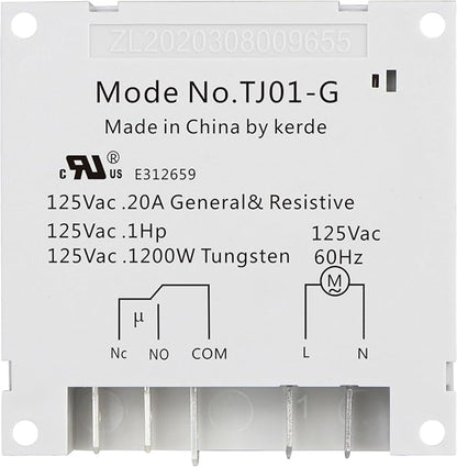KERDE TJ01-G 24-Hour Merchnicl Timer 120V,DIY 15 Minutes on/Off Switch