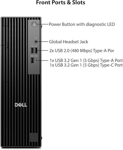 Dell Pro Slim QCS1250 Business Desktop, New OptiPlex Version, Intel Core i7-14700(20 Core, 28 Threads), 32GB DDR5 RAM, 2TB PCIe SSD, Ultra-Quiet Design, Dual 4K Monitor Support, USB-C, Windows 11