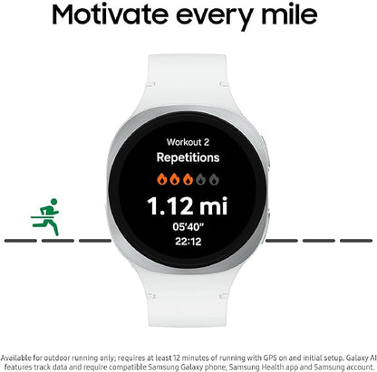 Samsung Galaxy Watch 8 (2025) 44mm Bluetooth Smartwatch, Cushion Design, Fitness Tracker, Sleep Coaching, Running Coach, Energy Score, Heart Rate Tracking, Silver [US Version, 2 Yr Warranty]