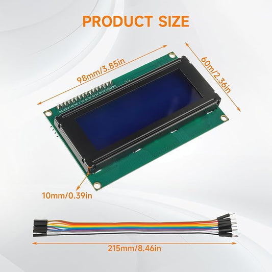 HUAREW 2pcs I2C IIC TWI 2004 Serial LCD Display Module 20x4 Compatible with Arduino Raspberry Pi