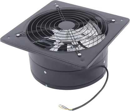 XUFOPLY 12 Inch Exhaust Fan, 110V 125W Wall Mounted Vent Fans 2800RPM Kitchen Bathroom Windows Fan Metal Extractor Fan for Attic, Garage, Window Ventilation (Black, 12 Inch)
