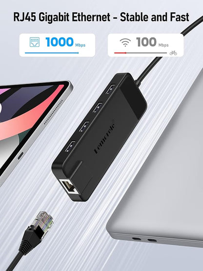 USB C Docking Station - 10 in 1 with Gigabit Ethernet, 4K HDMI, 4*USB A 3.0/2.0, 100w PD, USB-C 3.0, SD/TF USB Hub Multiport Adapter for MacBook Pro/Air