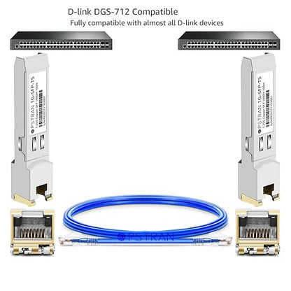 OPSTRAN 1000BASE-T SFP RJ45 Copper Transceiver Module Compatible with D-Link DGS-712 100m Cat 5e/6/6a 4 Pack