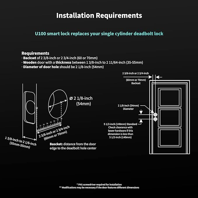 Aqara Smart Lock U100, Fingerprint Keyless Entry Door Lock with Apple Home Key, Touchscreen Keypad, Bluetooth Electronic Deadbolt, IP65 Weatherproof, Supports Apple HomeKit, Alexa, Google, IFTTT, Gray