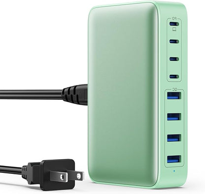 USB C Charger 200W USB C Charger Block,Upgraded GaN III 8-Port Fast Charging Station Hub,PD 65W Laptop Charging Adapter Compatible with MacBook Pro/Air,DELL,Steam Deck,iPhone 16/15/14,Galaxy S23/22