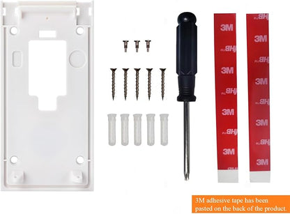 Fansoun No-Drill Adhesive Mount for Ring Video Doorbell (2nd Generation - 2020 Release), Mounting Bracket Accessories for Apartments Office Houses (White)