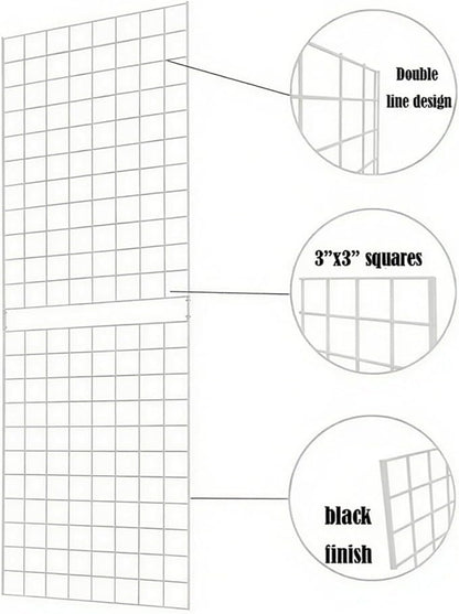 7RiversART Grid Wall Commercial Grade Gridwall Panels – Heavy Duty Grid Panel for Any Retail Display Wall Grid 2' Width x 6' Height, White (Pack of 1) Easily Portable