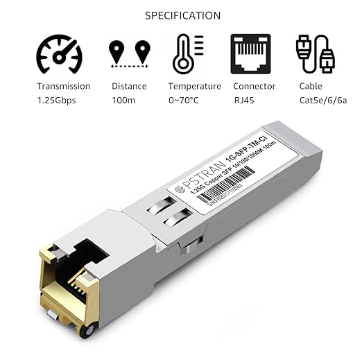 OPSTRAN 10/100/1000BASE-T SFP SGMII Copper Transceiver Module Compatible with Cisco GLC-TA RJ45 100m Cat5e/6
