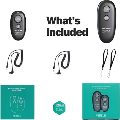 Camera Remote Control Wireless Shutter for Canon EOS RP, R6, ROS RP, Rebel T6, T7, T5, T3, SL2, 5D Mark II, 5d Mark iii, 5d Mark iv, 6D Mark II, 7d Mark ii, 7D Series, 5D Series; for Fujifilm X-T3