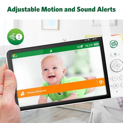 LeapFrog Color Night Vision Video Baby Monitor with 7" HD 1080P, 360° Pan & Tilt, 8X Zoom, Night Light, Humidity & Temperature Sensor, Up to 1000ft Long Range, Secure Transmission: LF920HD