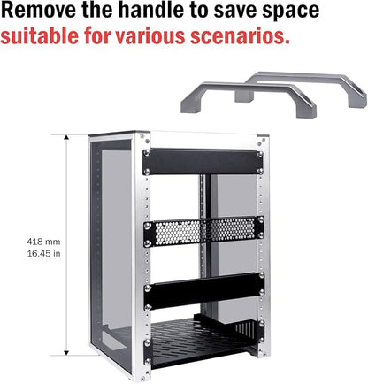 GeeekPi 8U Server Cabinet, 10 inch Server Rack for Network, Servers, Audio, and Video Equipment, DeskPi RackMate T1 Rackmount, 7.87 inch Depth