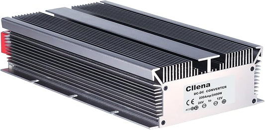 Cllena 24V to 12V Step Down Converter Voltage Regulator 200A 2400W Waterproof DC Buck Transformer Power Supply