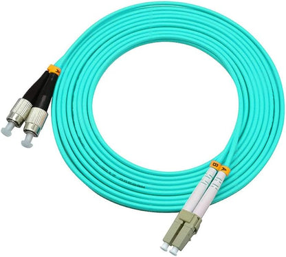 Jeirdus 30Meters 100ft LC to FC Duplex 50/125 10G OM3 Multi-Mode Fiber Optic Cable Jumper Optical Patch Cord LC-FC