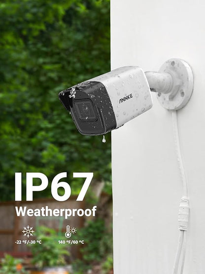 ANNKE 3K PoE Security Camera with Mic/Audio Outdoor, 2.8mm Lens (116°FOV), Color Night Vision, IP67 Waterproof, AI Motion Detection, RTSP, Surveillance Bullet Cam with 512GB SD Card Slot