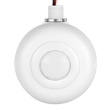 ENERLITES High Bay 360 Degree PIR Line Voltage Ceiling Occupancy Motion Sensor w/Daylight Harvesting Dimming, 1200-2800 sq. ft. Coverage, 120-277VAC, Commercial/Industrial, UL Listed, MPC-50HD, White