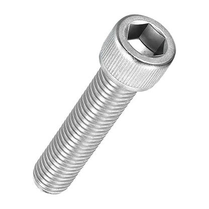 Kozelo 2pcs Socket Head Cap Screws - [M12-1.75 x 55mm] 304 Stainless Steel Allen Socket Drive for Electrical Motor 3D Printing Fan Engine Replacement Use, Silver