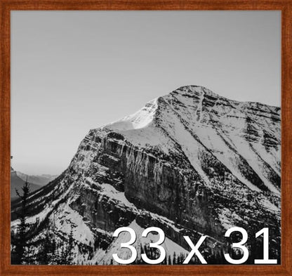 Frame It Easy 33 x 31 Russet Wood Frame (Derby)