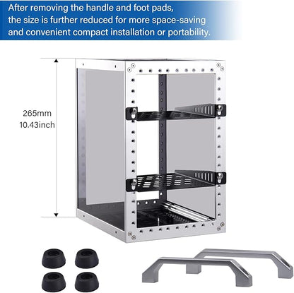 GeeekPi DeskPi RackMate TT Mini Server Cabinet for Mini PC, Network, Servers, Audio, and Video Equipment