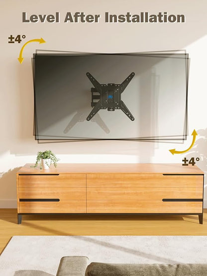 Mounting Dream UL Listed TV Wall Mount for Most 26-55 Inch TVs, Full Motion TV Mount with Perfect Center Design, Articulating Wall Mount TV Bracket Swivel and Tilt, Max VESA 400x400mm, Up to 77LBS