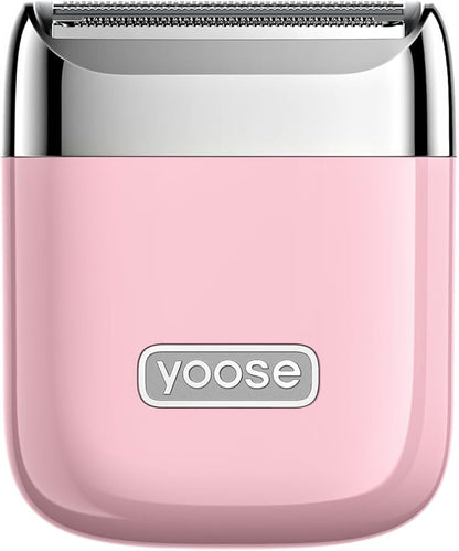 yoose Electric Razors for Women, IPX7 Alloy Body Bikini Trimmer for Women (USB-C, Trimmer Comb, Multi Shaving Modes), Portable Size, Sakura Pink