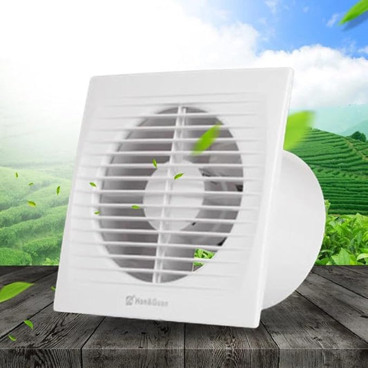 Verizcc Exhaust Fan Extractor, Ventilation Fan Bathroom Garage Exhaust for Kitchen, Bathroom, Bedroom, Low Noise and Energy Saving Waterproof, White