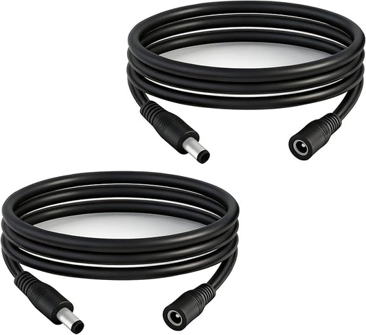 5.5mm x 2.1mm 3.3FT DC Power Extension Cable Male to Female 12V/24V 14AWG DC Connection Cable for CCTV Surveillance Camera Amplifiers LED Strip Lights Solar Panels Energy Storage Power Supply 2 pcs