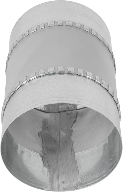 Repa Market 4" Inch Flexible Vibration And Noise Reducing Coupler - Female Fit Duct Connector – Galvanized Steel Coupling for Joining Two Male Duct Fittings – HVAC Ventilation Inline Joint
