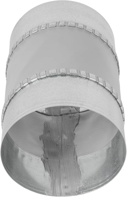 Repa Market 4" Inch Flexible Vibration And Noise Reducing Coupler - Female Fit Duct Connector – Galvanized Steel Coupling for Joining Two Male Duct Fittings – HVAC Ventilation Inline Joint