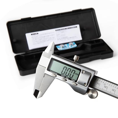 SCITOOLS All-Metal Digital Caliper 0-6" Measuring Tool, Micrometer Caliper with Auto-Off Feature, Interchangeable Between inches and millimeters for DIY/Household and 3D Printing