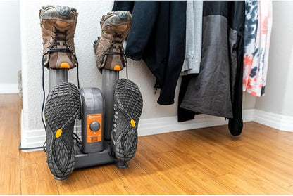 DryGuy Shoe, Boot, Garment & Gear Electric Dryer, Quick Drying for Ski, Work, Sports Equipment – Energy Efficient, Odor Eliminating Design, Home or Garage Use,4 Port, Heat + Fan (Dry time: 1-3hrs)