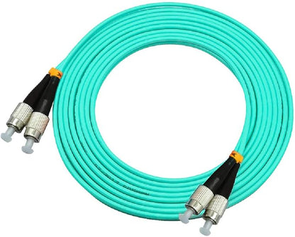 Jeirdus 1Meter 3ft Duplex 50/125 10G OM3 Multi-Mode Fiber Optic Cable Jumper - FC to FC Optical Patch Cord