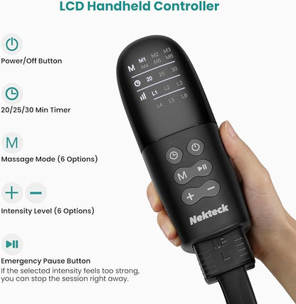Leg Massager for Circulation and Pain Relief Air Compression Boots Massage Tools for Calf Foot Massager, 6 Modes 6 Intensities, Relaxation Tool for Men Women Mom Dad Wife Husband Birthday Christmas