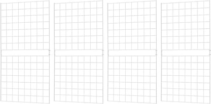 7RiversART Grid Wall Commercial Grade Gridwall Panels – Heavy Duty Grid Panel for Any Retail Display Wall Grid 2' Width x 4' Height, White (Pack of 4) Easily Portable
