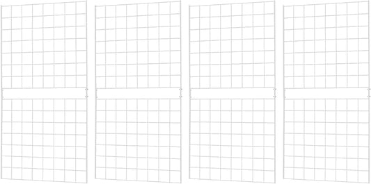 7RiversART Grid Wall Commercial Grade Gridwall Panels – Heavy Duty Grid Panel for Any Retail Display Wall Grid 2' Width x 4' Height, White (Pack of 4) Easily Portable
