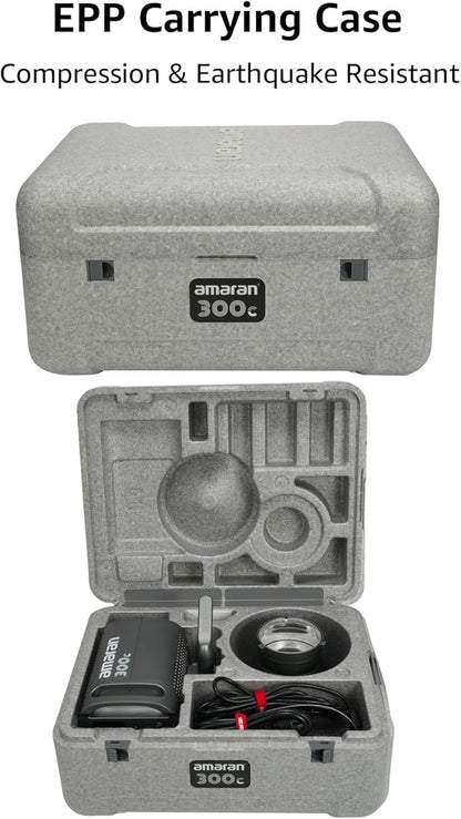 Amaran 300c RGB LED Video Light,Bowen Mount, 2,500K-7,500K CCT with G/M Adjustment, APP Control,Key Light,Studio Light,Photography Lighting (amaran 300c Grey)