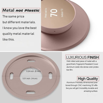 POPMAS Nest Thermostat Wall Plate - Compatible With Google Nest Thermostat 2020, Sand Metal Trim Plate, Cover Plate Trim Kit Accessory