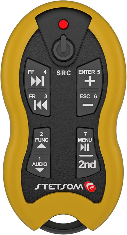 Stetsom SX2 - Universal Remote Control, Infrared, Long Range (1640 ft), 16 Functions, Learning Mode, Compatible with Car Audio Head Units, Home Devices and Video Equipment
