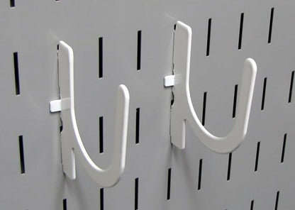 Wall Control Pegboard Accessory - U-Shaped Slotted Metal Hook - White (Pack of 2)