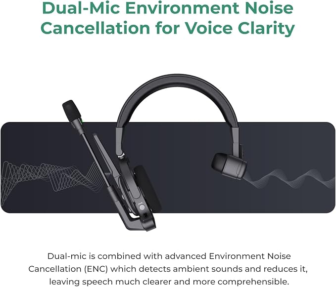 Accsoon Como MIC02-1H4R Wireless Headset Intercom System 5-Person Full Duplex 1312ft Team Communication Group Talk, Links up to 9-Person, 10+Hour Battery Life
