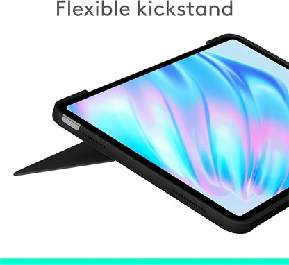 Logitech Combo Touch iPad Air 11 inch Case M2 (2024), iPad M3 & Air (4th & 5th gen - 2020, 2022) Keyboard Case with Kickstand - Midnight Black