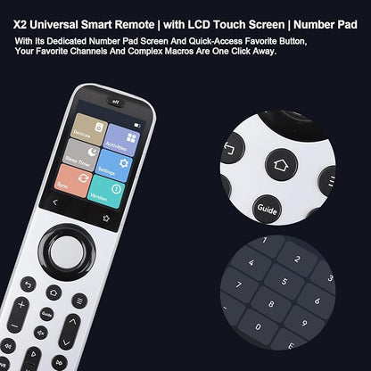 SofaBaton X2 Universal Remote with Touch Screen, Hub and App, All in One Universal Remote Control with Customize Activities, Works with Home Assistant, Alexa and Google Assistant