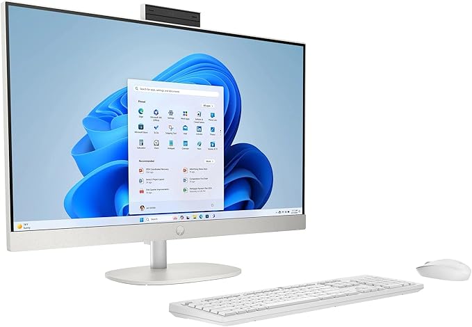 HP 27" All-in-One Touchscreen Desktop PC 2025 New, Intel Ultra 7 255U (Up to 5.2GHz), Intel AI Boost, 27 inch FHD Touchscreen Anti-Glare Display, 32 GB DDR5 5600MT/s, 2 TB Gen4 SSD, Windows 11 Pro