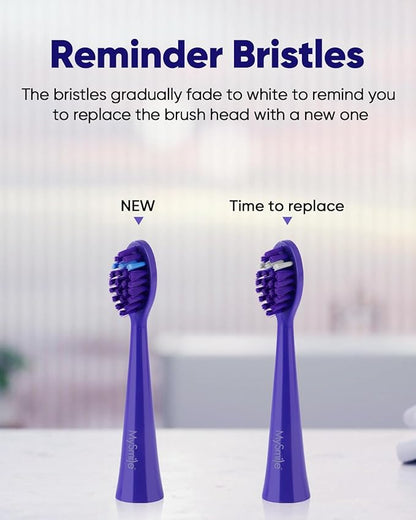 MySmile DY156 Electric Toothbrush for Adults, Rechargeable Sonic Battery Toothbrush Portable with 3 Brush Heads, 2 Mins 5 Modes Smart Timer, 45000VPM, One Charge for 60 Days