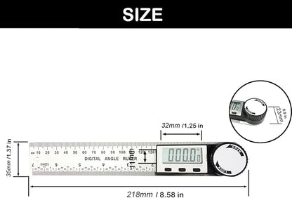 Digital Angle Finder, 2 in 1 Digital Angle Gauge 7 inch/200mm Stainless steel tool kit for Carpenter/Woodworking/DIY Tools