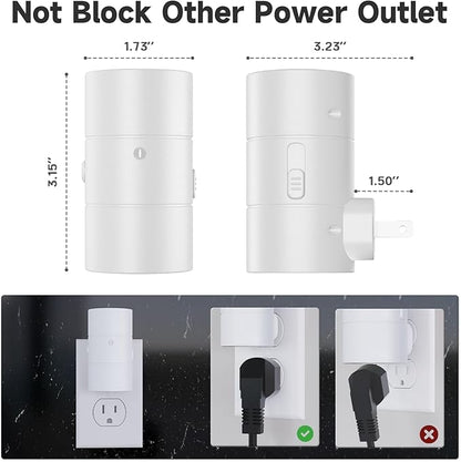 NIORSUN Night Lights Plug into Wall, Dimmable with 3 Color Modes & Auto On/Off Sensor, Ultra-Slim Nightlight for Hallway, Bathroom, Bedroom, Nursery, Kitchen (8 Pack, White)