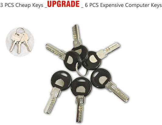 [Upgrade Version] AMOCAM Electric Electronic Door Lock 6pcs Computerized Doted Keys DC 12V Stainless Steel E-lock Support Wooden Glass Metal Door for Video Door Phone Doorbell Intercom Access Control