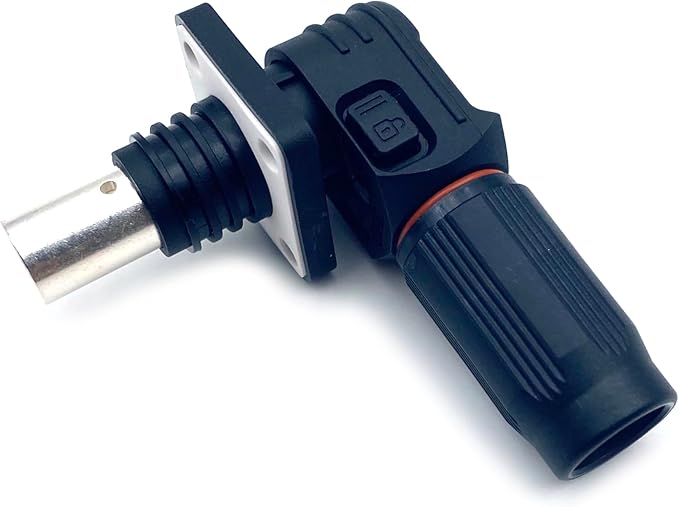 1 Set Battery Energy Storage Connector, 120A High Current Connectors Quick Plug Terminal Black Right Angle Plug and Socket IP67 Waterproof Power Adapter Crimping 25mm² Wiring (1000V)