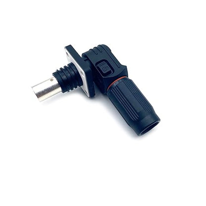 100A Battery Energy Storage Connector, 16mm² High Current Connectors IP67 Waterproof Crimping Wiring Power Adapter Quick Plug Terminal Right Angle Plug and Socket (1000V Black+Orange)